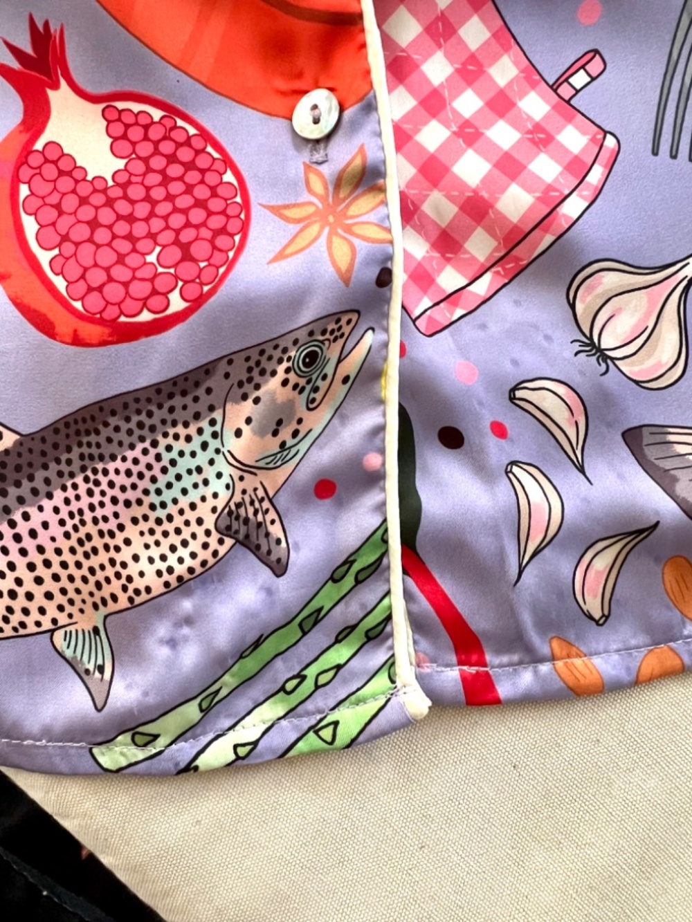 KAREN MABON for ANTHROPOLOGIE Chef's Table Short Pajamas Set - M - Picture 16 of 16